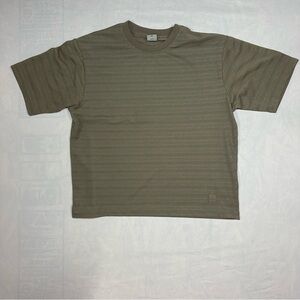 Saints Studio Men's Textured Waffle Knit T-Shirt - Khaki/Stone - Size MensMedium